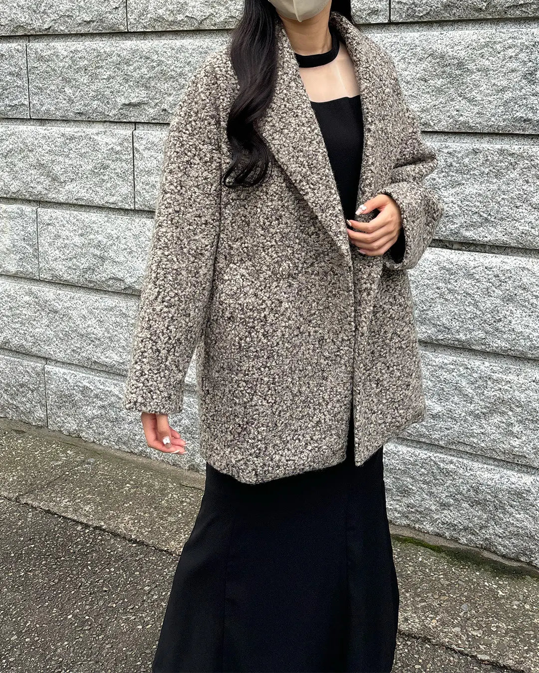 nairo ブークレボリュームショートコート nairo ブークレボリュームショートコート