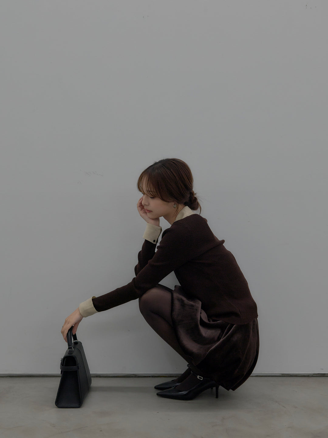 ベロアバルーンミニスカート(インパン付き)