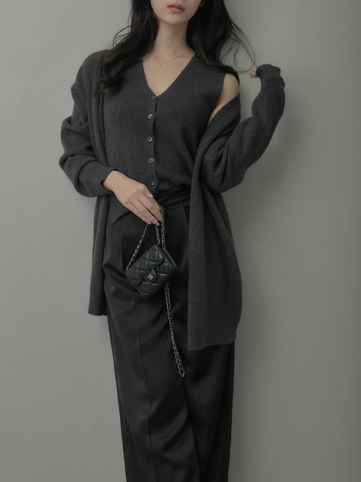 カーディガン&ニットベストアンサンブルSET
