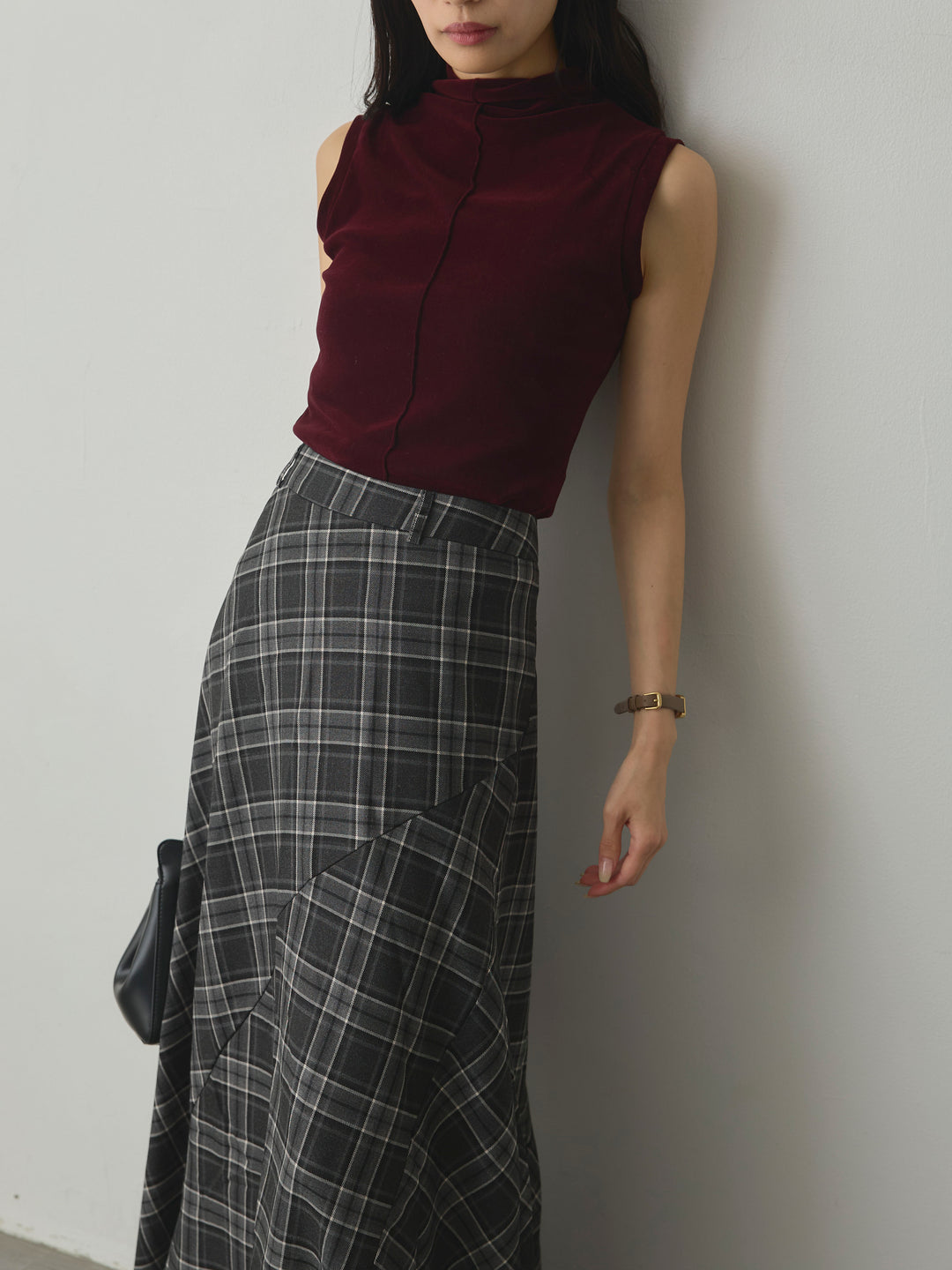 [予約]メッシュベロアノースリーブトップス