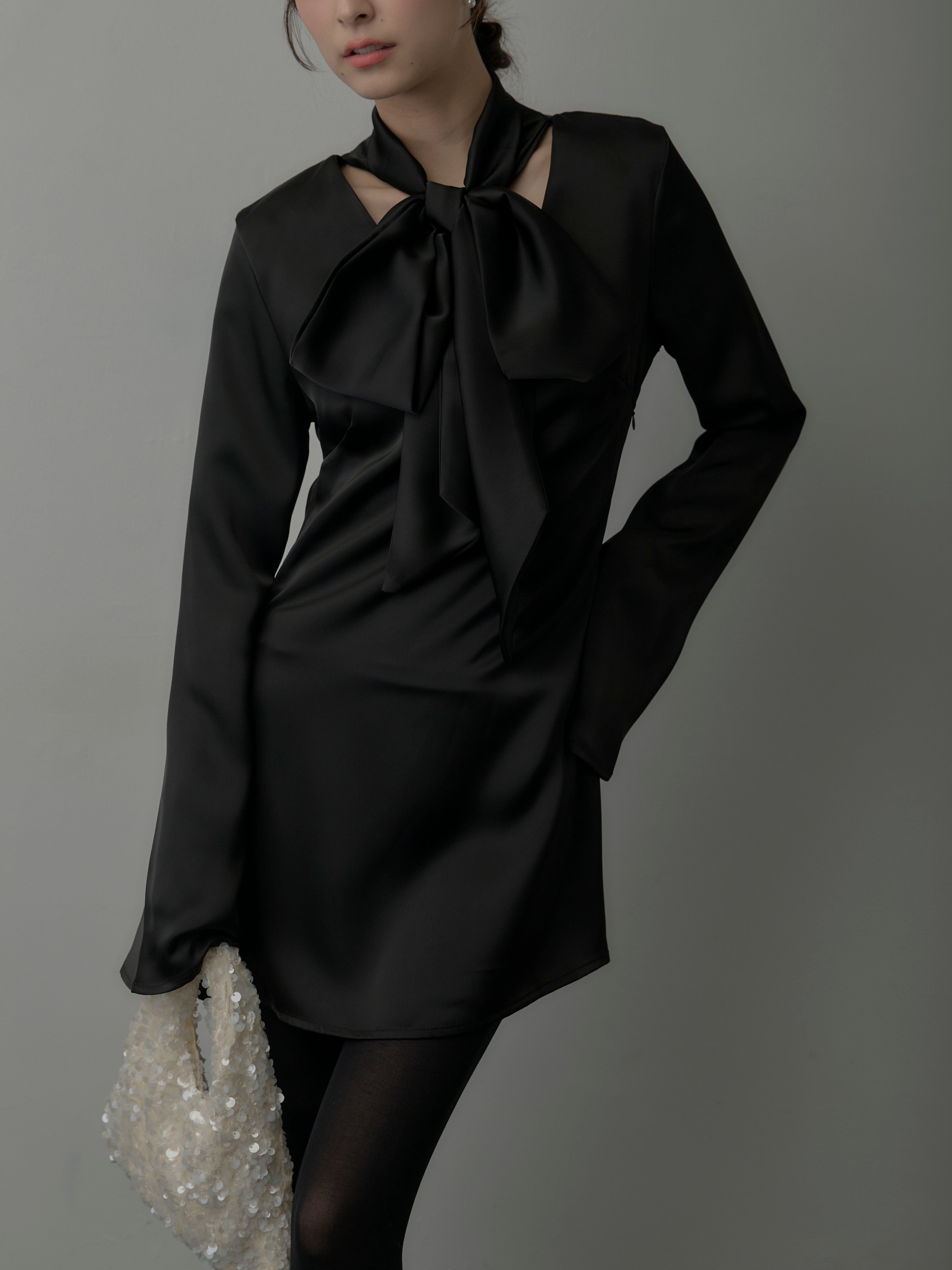 ボウタイサテンミニワンピース – nairo