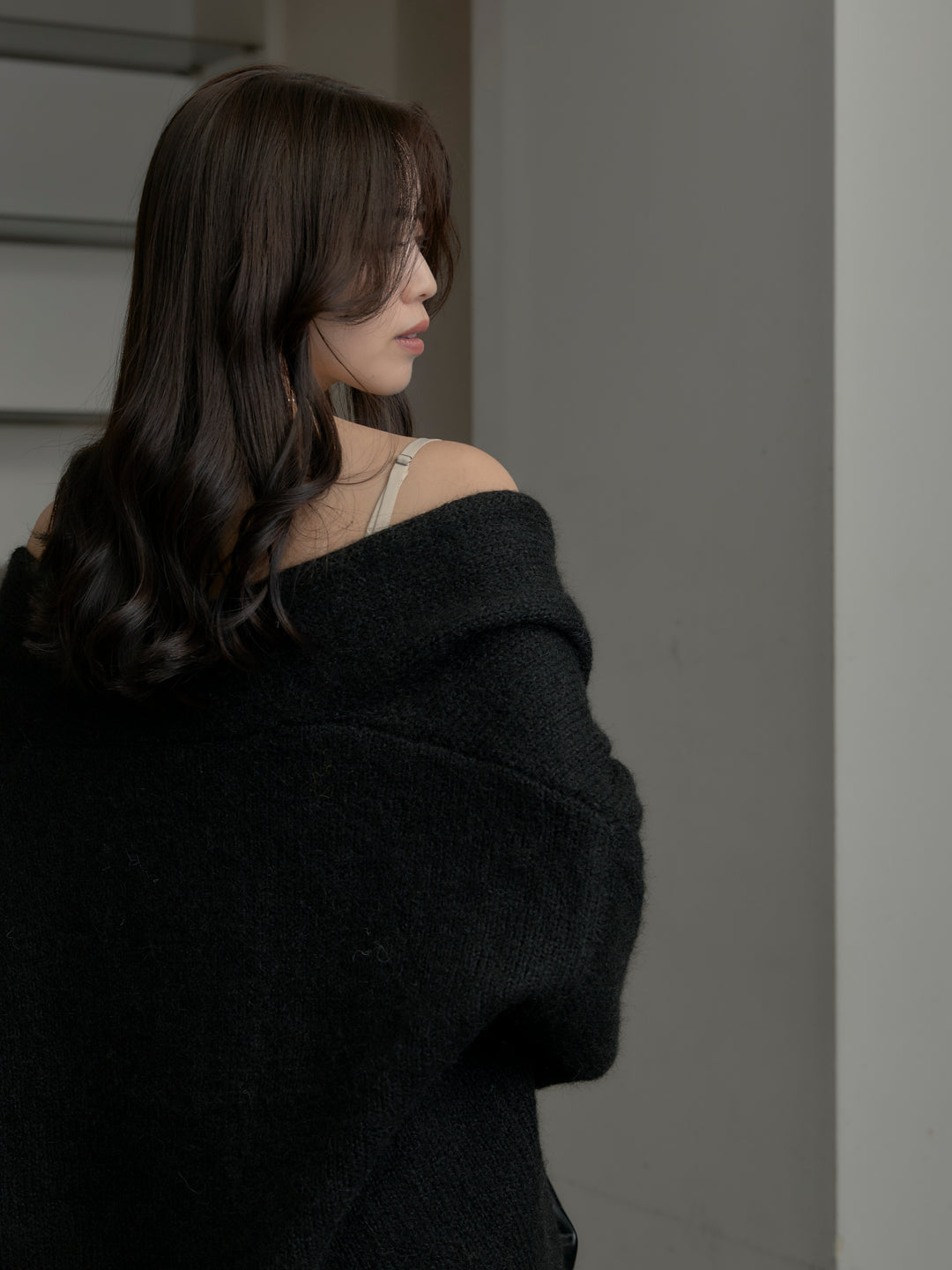 モヘアライクオーバーニットカーディガン