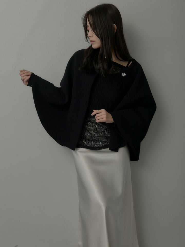 マフラー付き2WAYケープコート