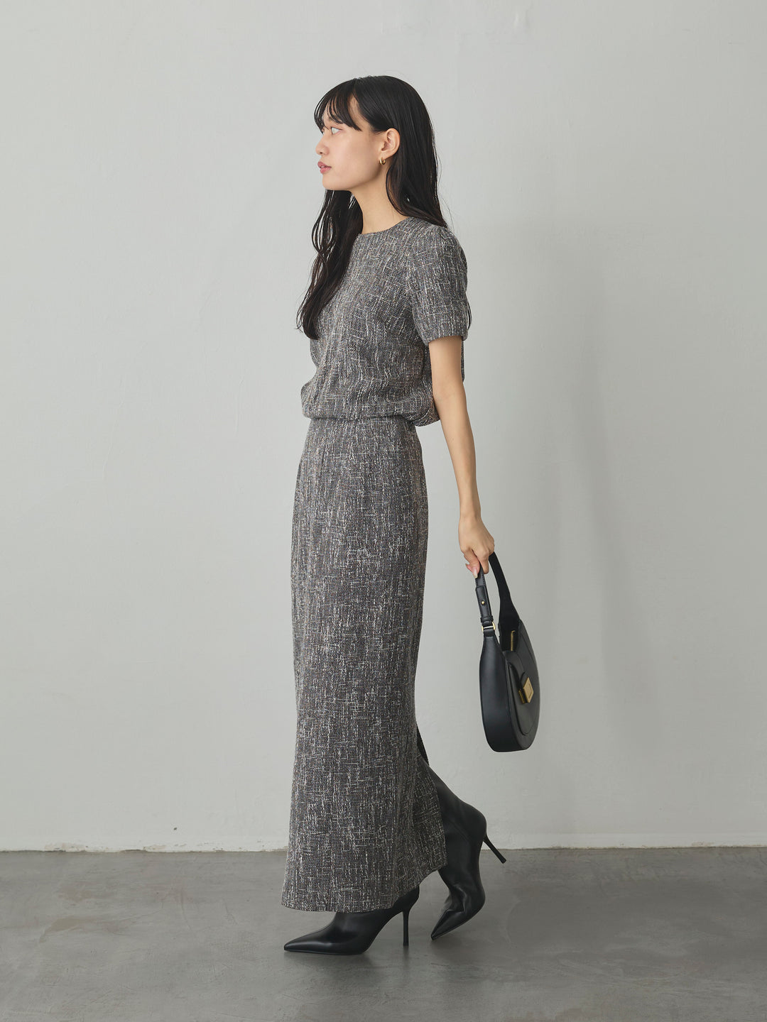 【Essential】ツイードペンシルスカート