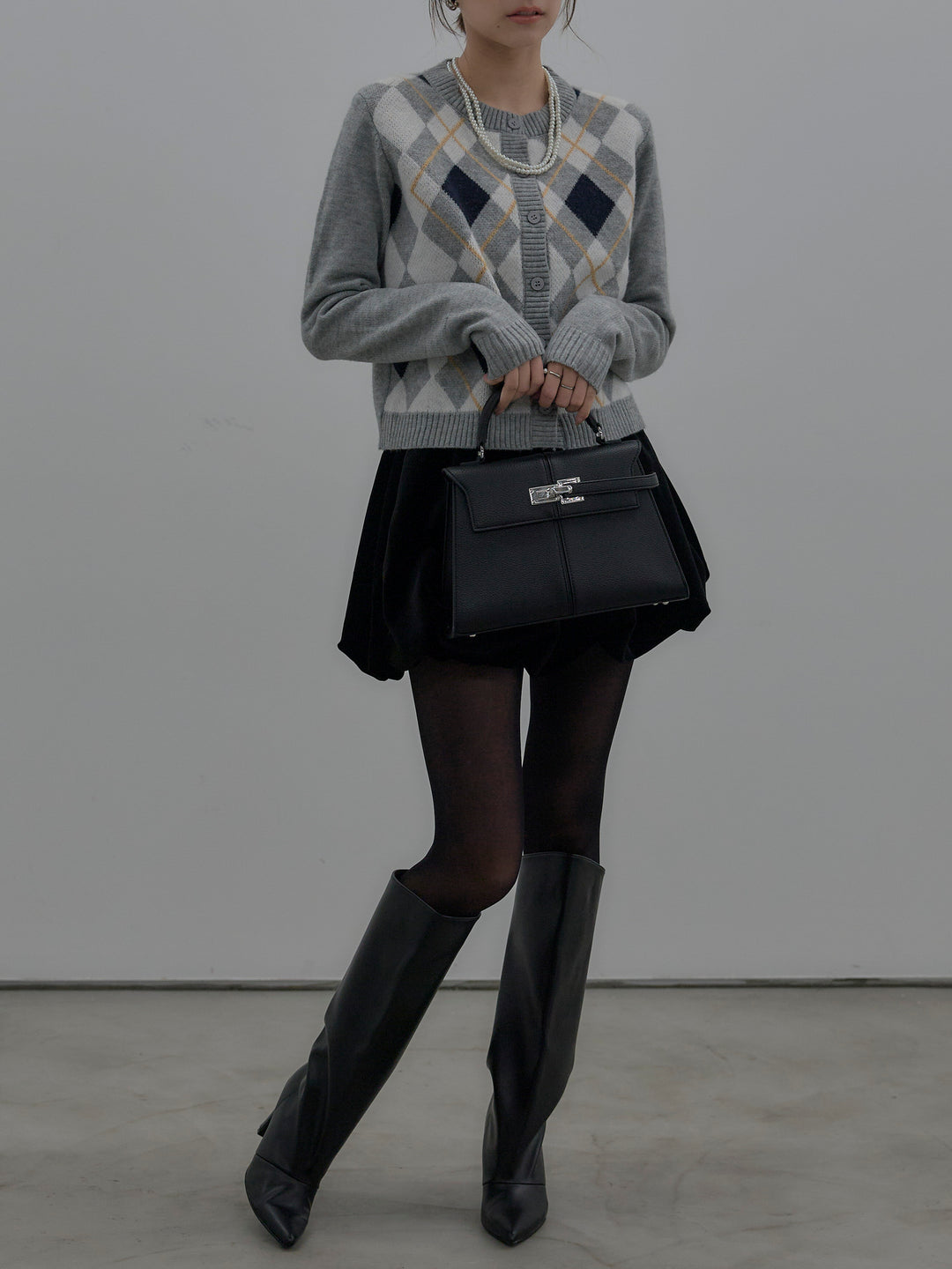 ベロアバルーンミニスカート(インパン付き)