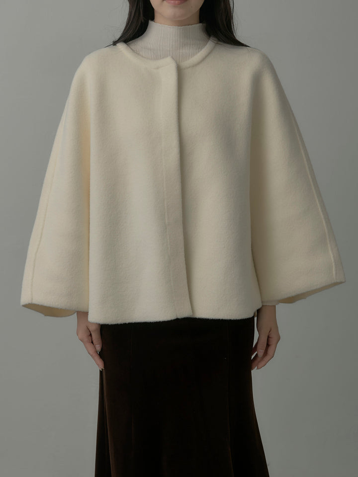 マフラー付き2WAYケープコート