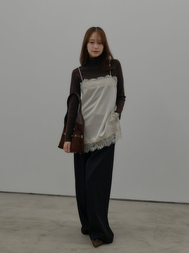 レースサテンキャミソール