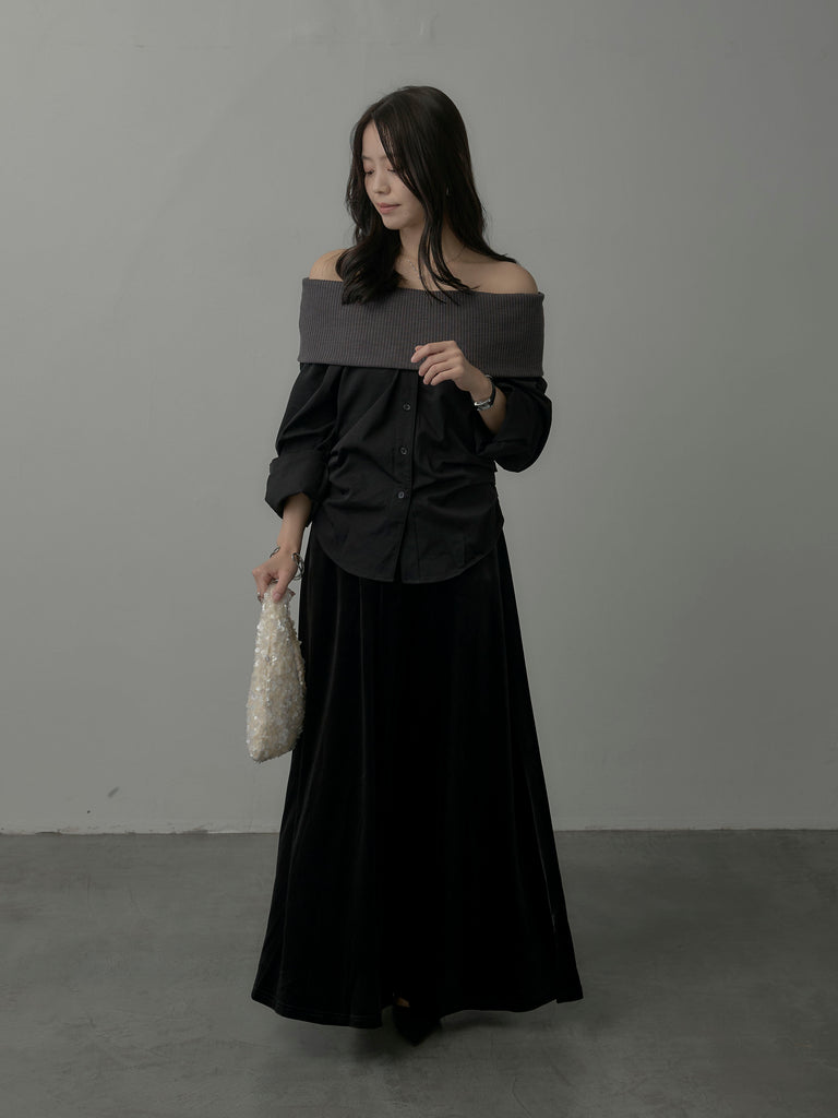 ベロアフレアロングスカート – nairo