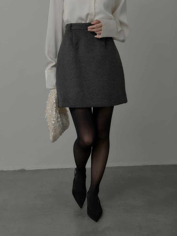 【Essential】ウールタッチミニスカート