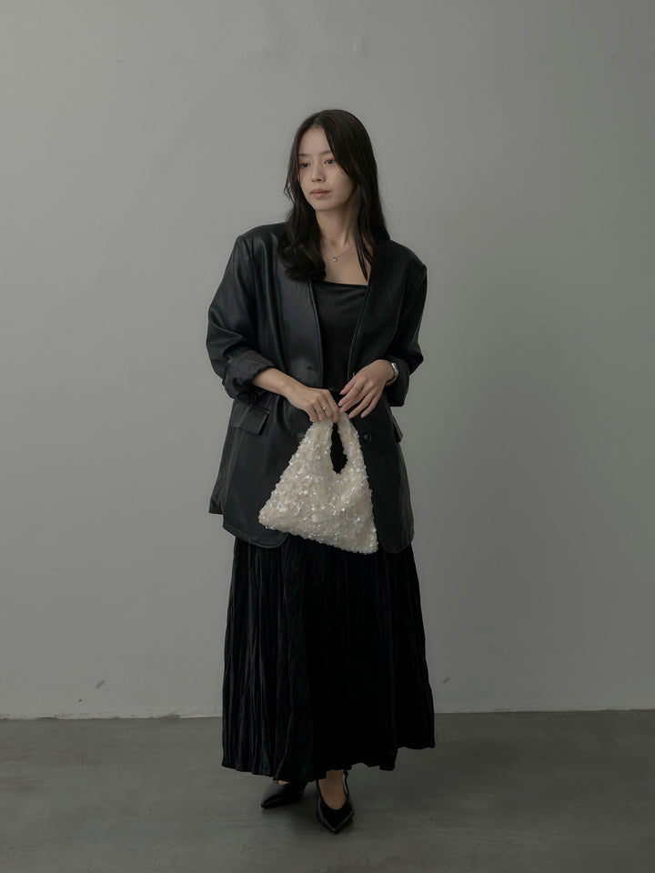 ベロアワッシャープリーツスカート