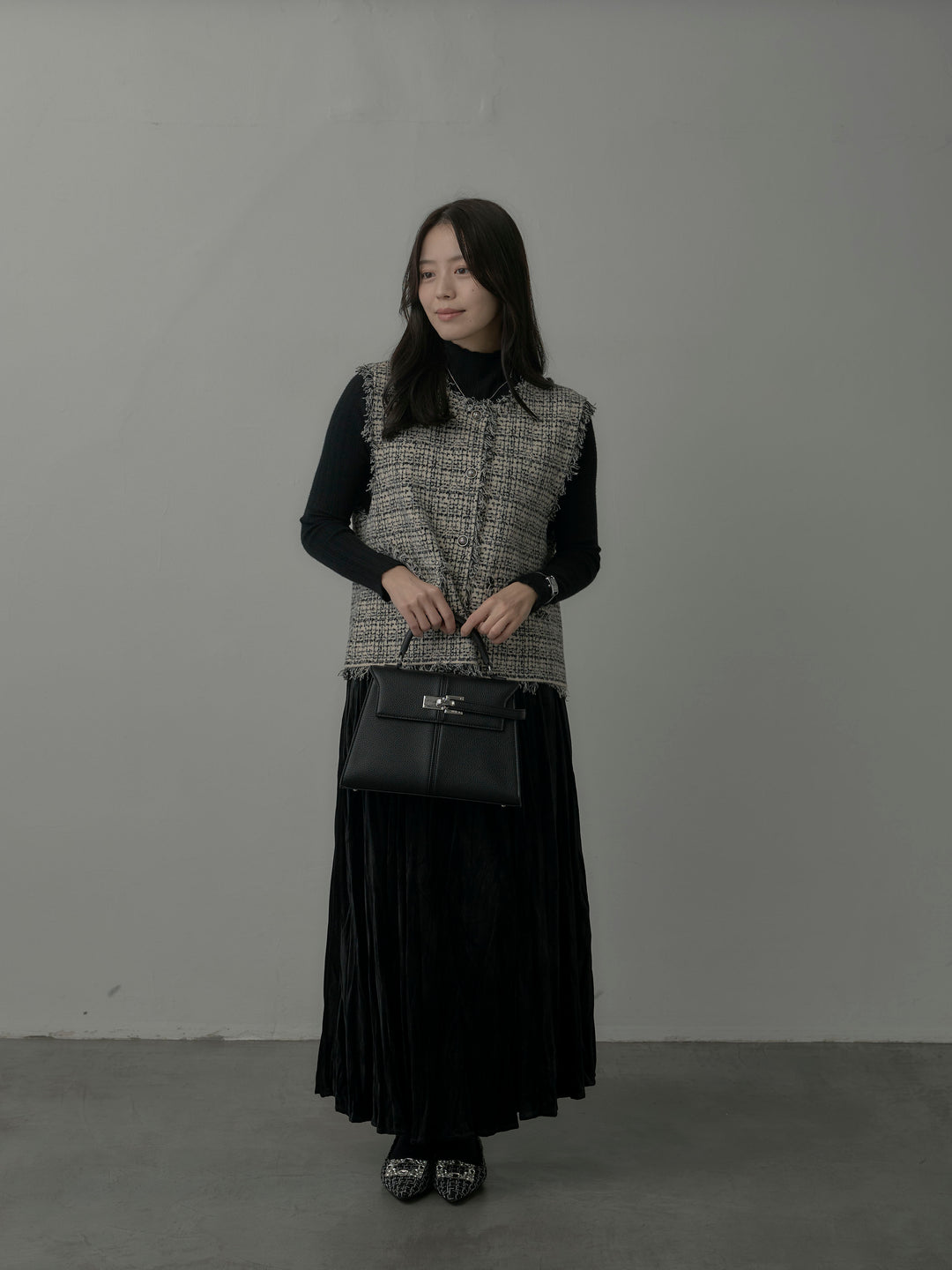 ベロアワッシャープリーツスカート