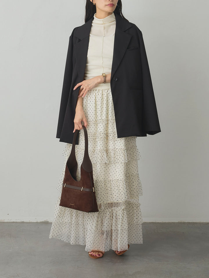 [予約]ドットチュールティアードスカート