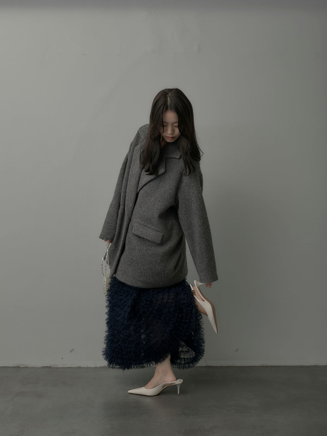 ドラマチックフリルチュールスカート