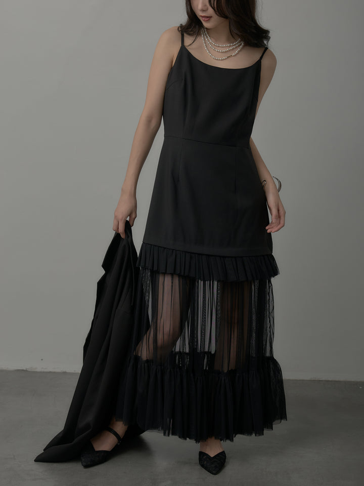 [予約]チュールドッキングキャミワンピース