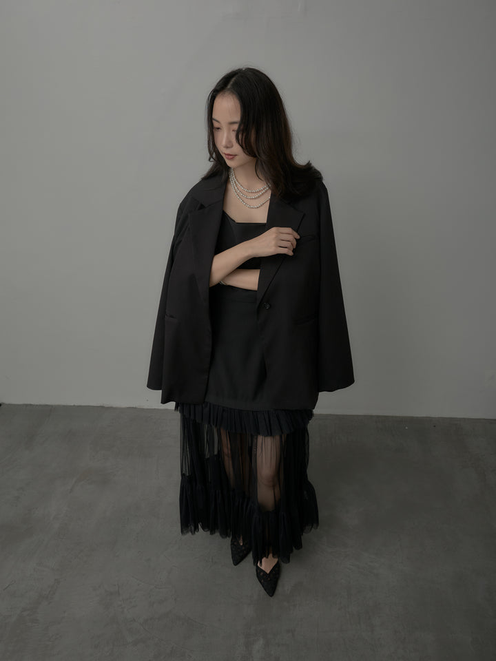 [予約]チュールドッキングキャミワンピース