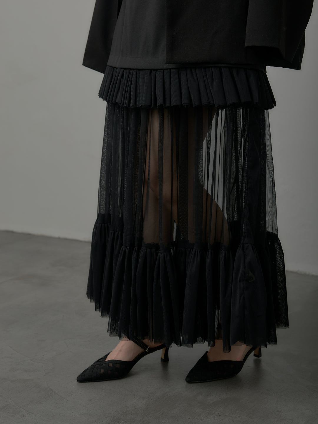 [予約]チュールドッキングキャミワンピース