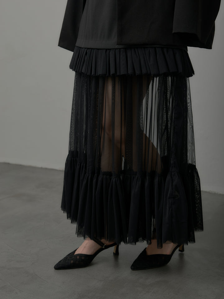 [予約]チュールドッキングキャミワンピース