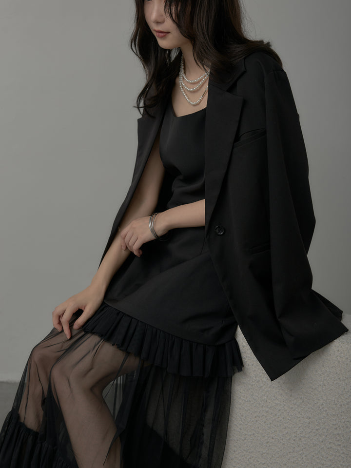 [予約]チュールドッキングキャミワンピース