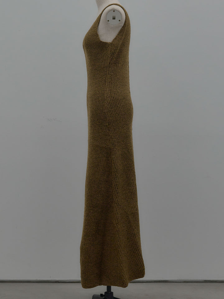 リュクスリブニットロングドレス