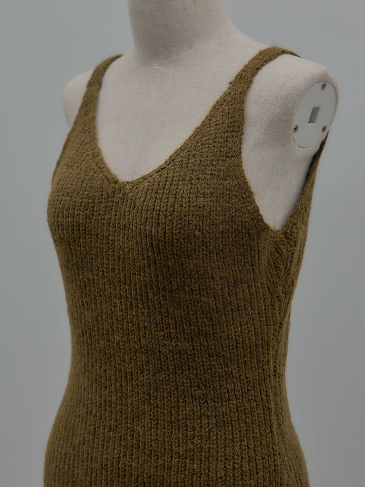 リュクスリブニットロングドレス