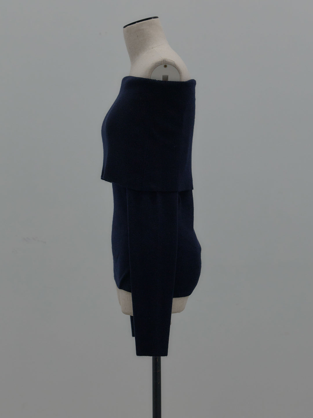 【premium touch】ソフトリブオフショルニットトップス