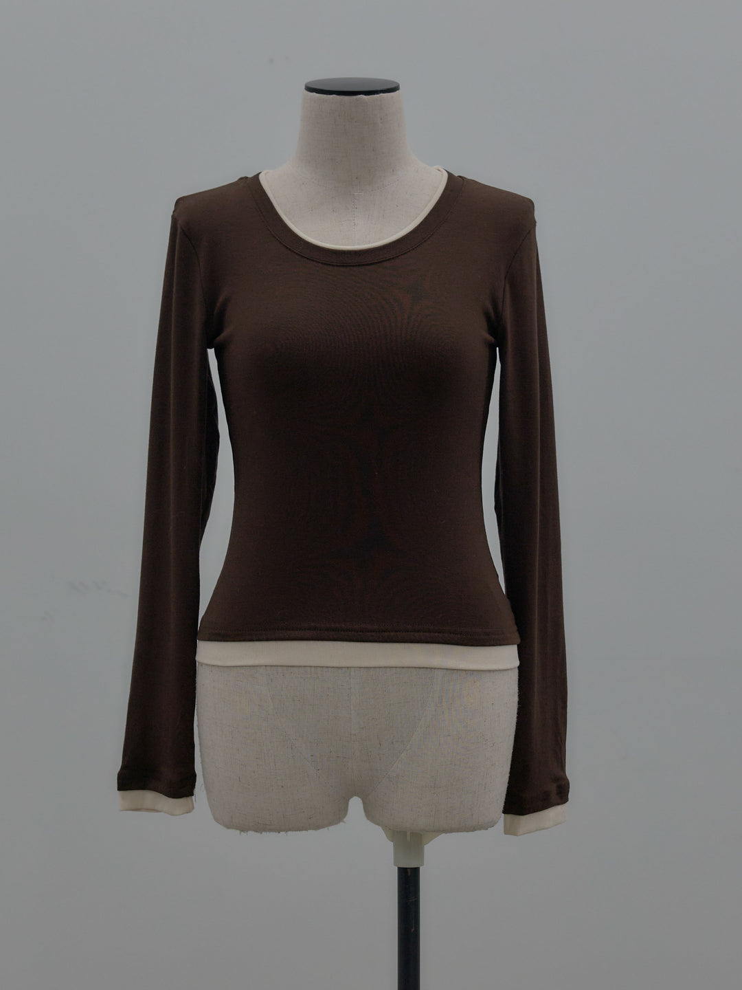 バイカラーレイヤードカットソー