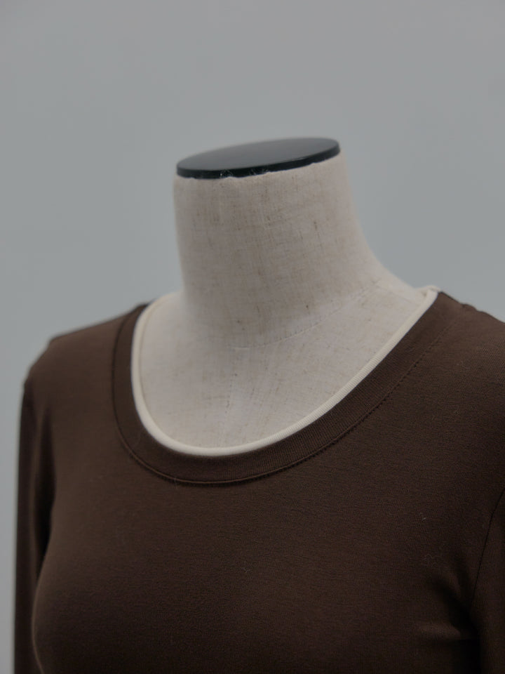 バイカラーレイヤードカットソー