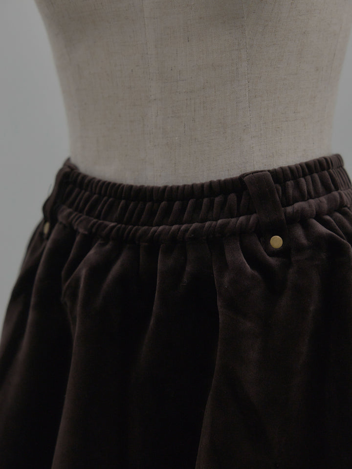 ベロアバルーンミニスカート(インパン付き)