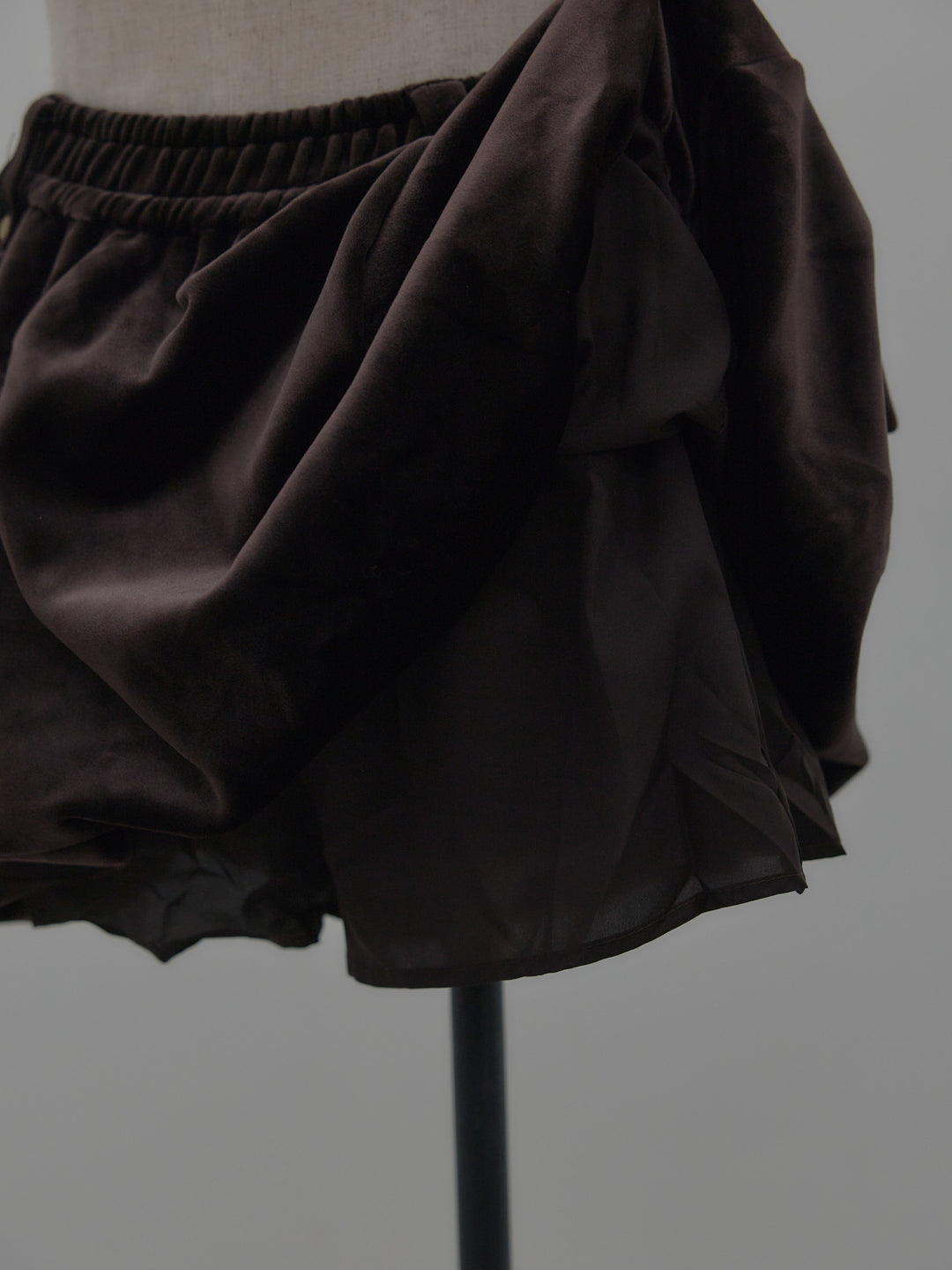 ベロアバルーンミニスカート(インパン付き)