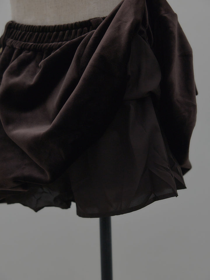 ベロアバルーンミニスカート(インパン付き)
