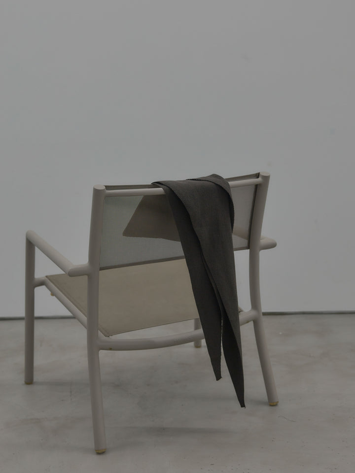 ニットスカーフ付きリブニットトップス