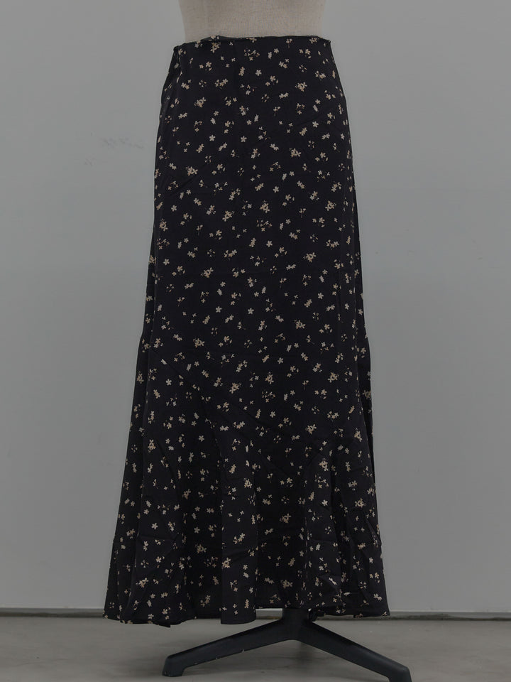 フラワーパターンマーメイドフレアスカート