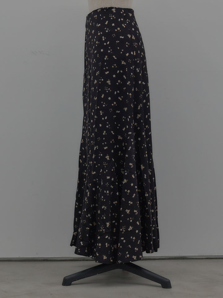フラワーパターンマーメイドフレアスカート