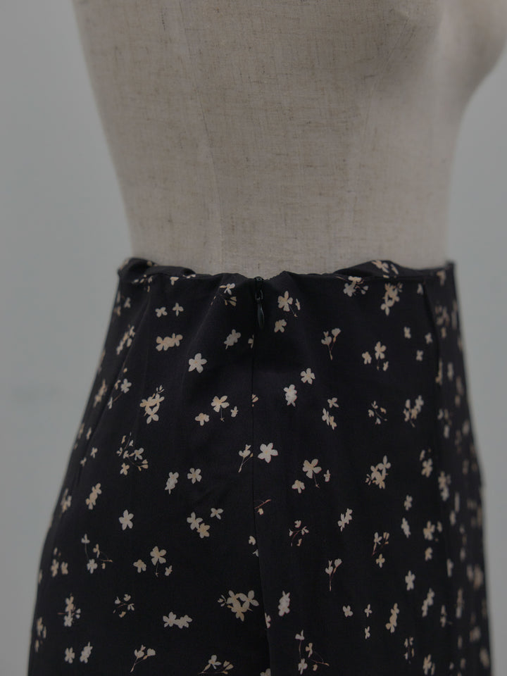フラワーパターンマーメイドフレアスカート