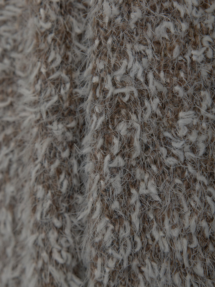 フェザーループニットカーディガン