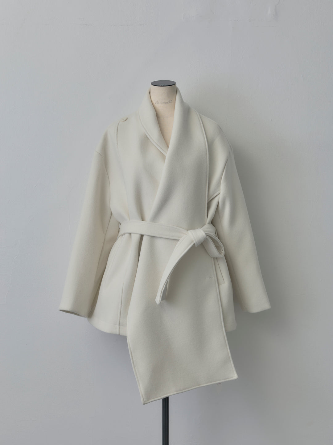 ドレープショールカラーベルトコート