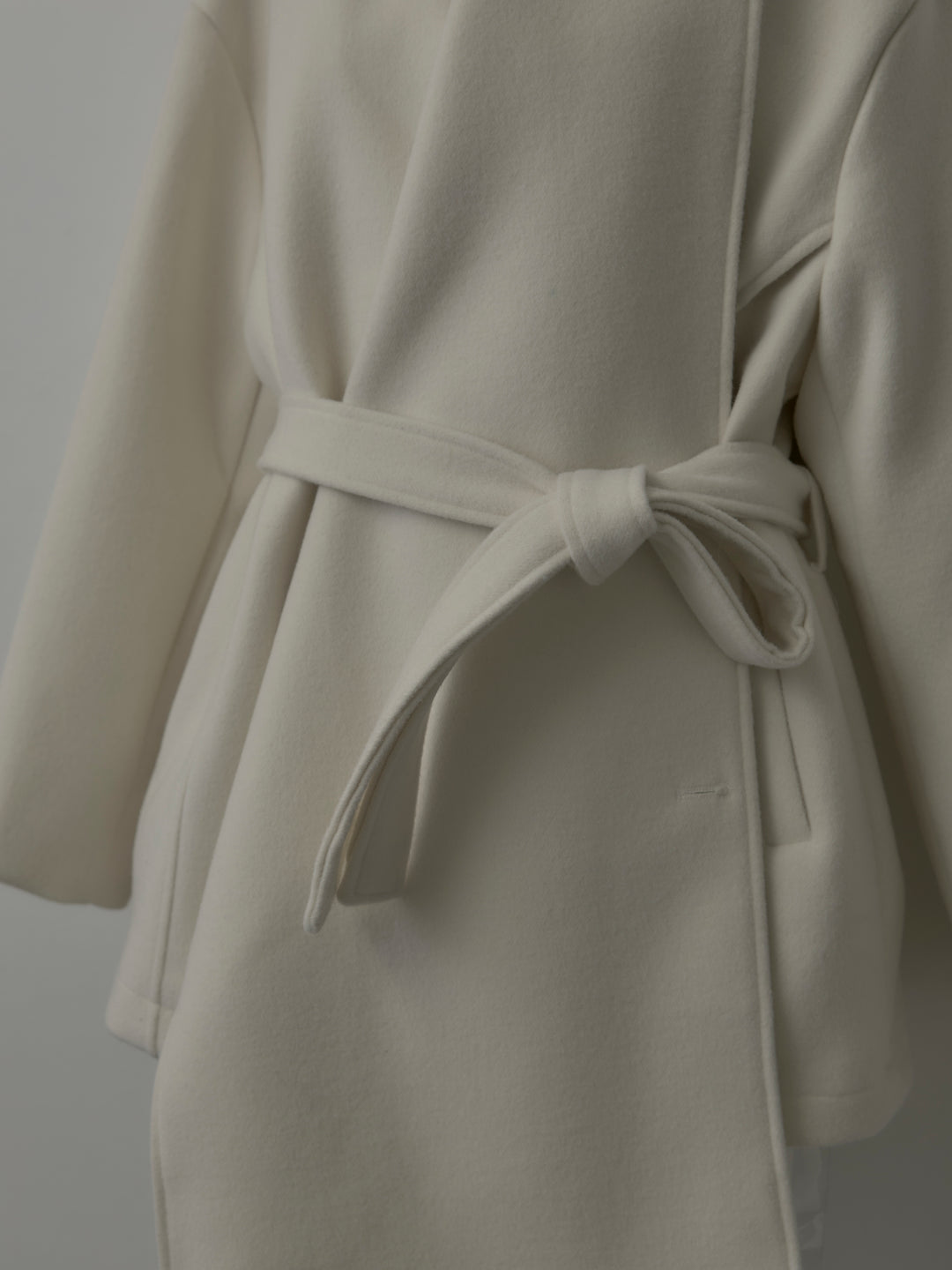 ドレープショールカラーベルトコート