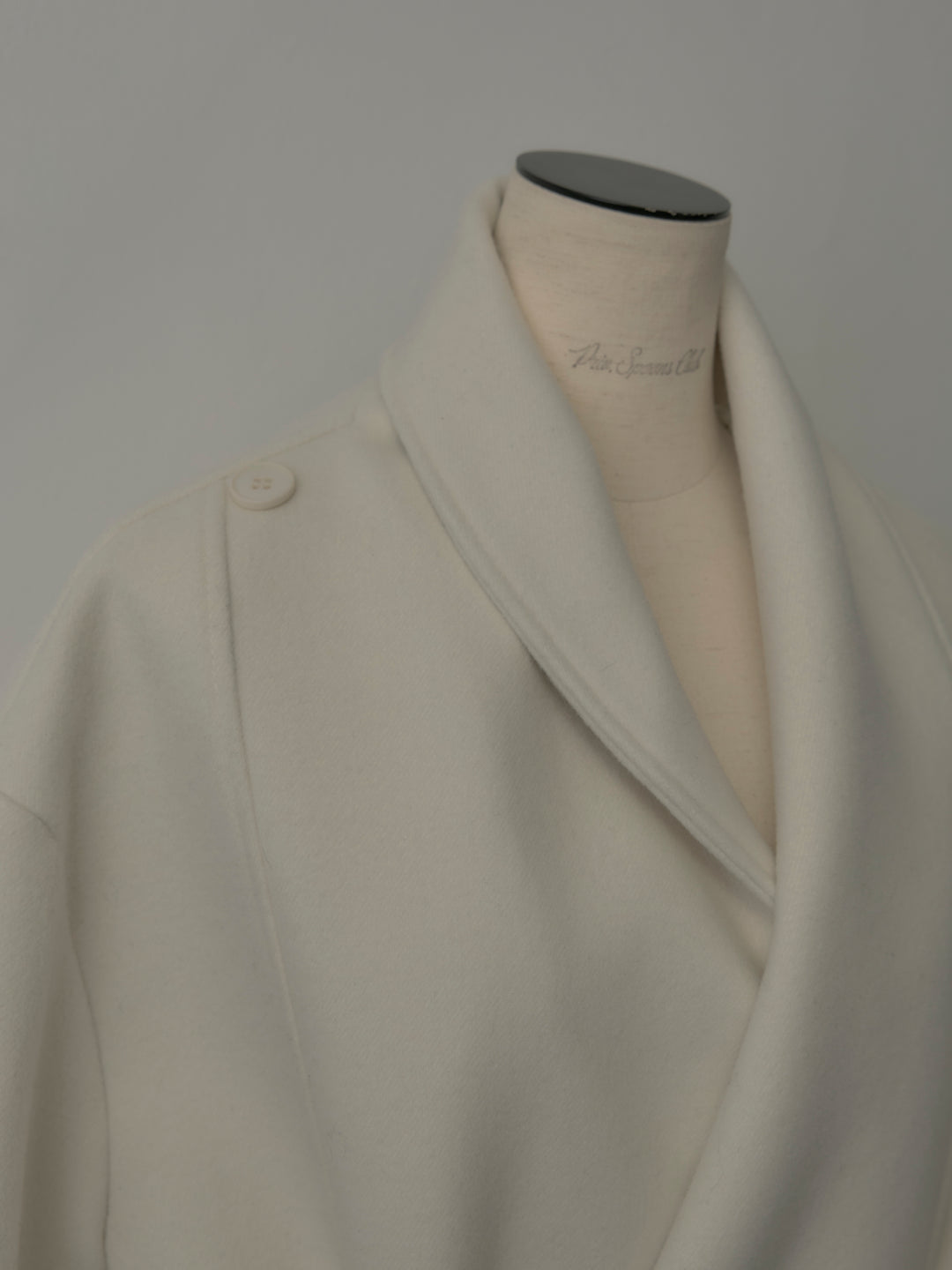 ドレープショールカラーベルトコート