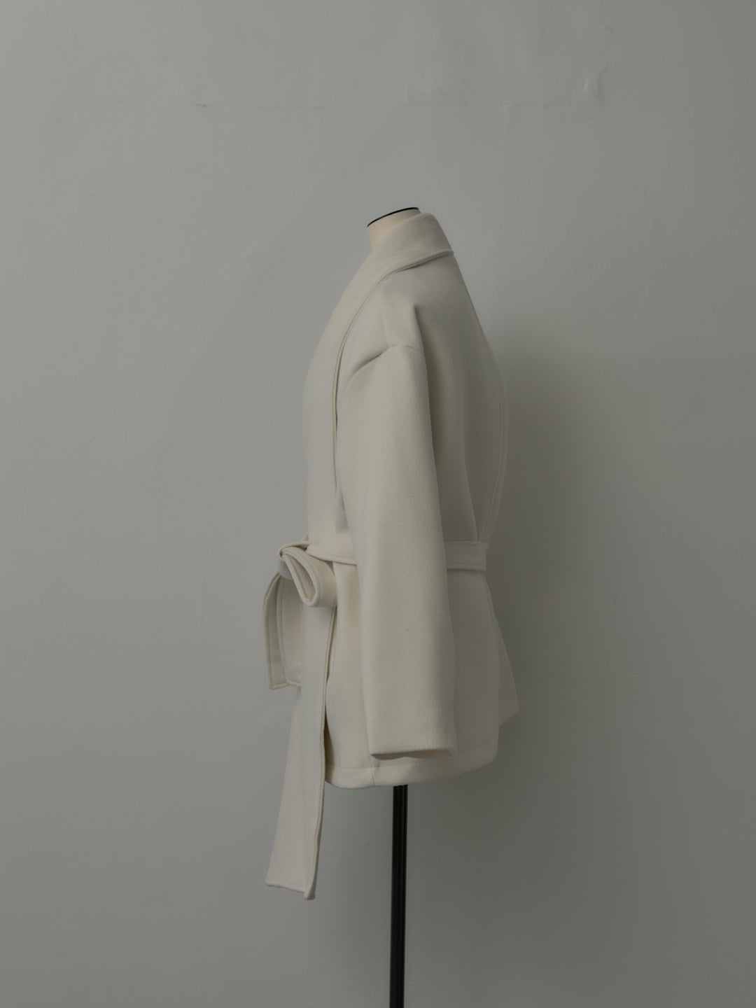 ドレープショールカラーベルトコート