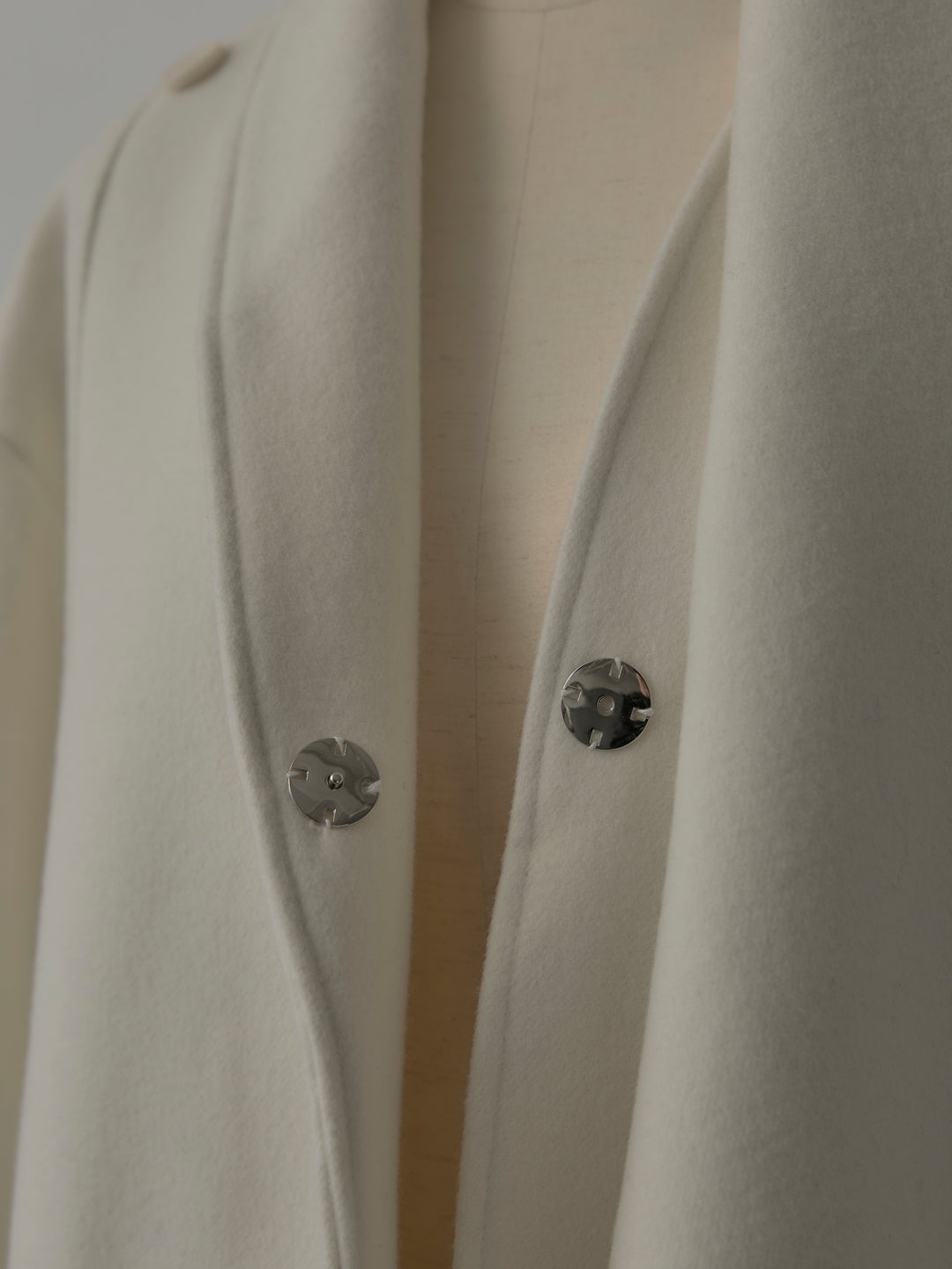 ドレープショールカラーベルトコート