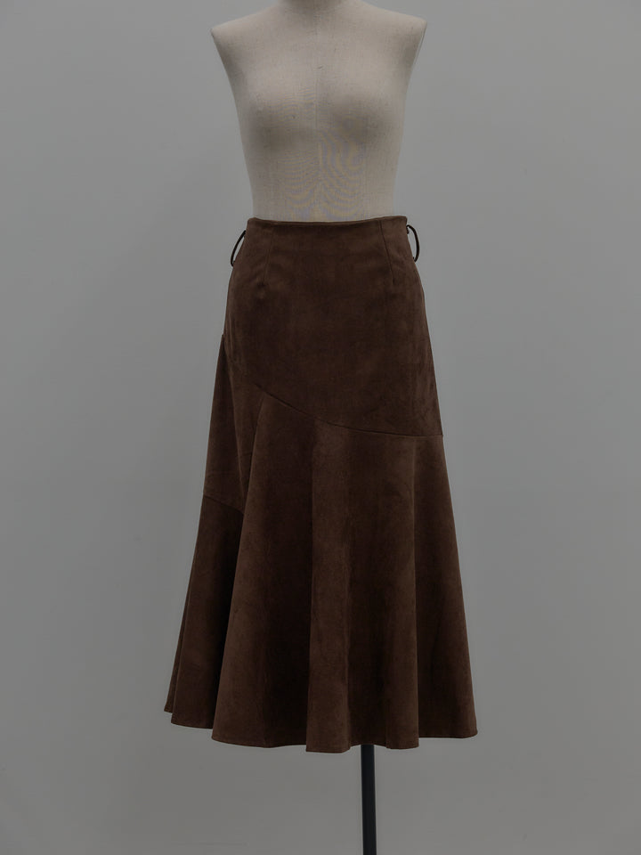 スウェードフレアスカート