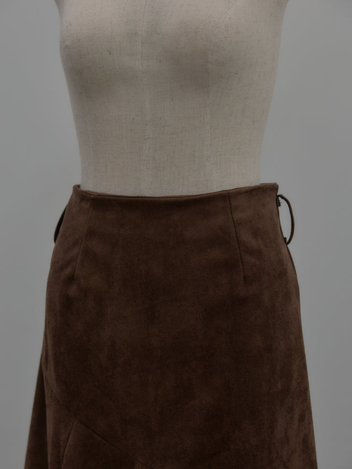 スウェードフレアスカート