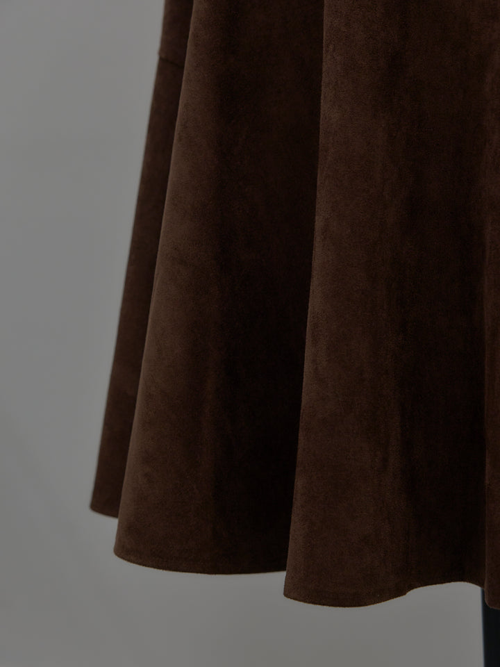 スウェードフレアスカート