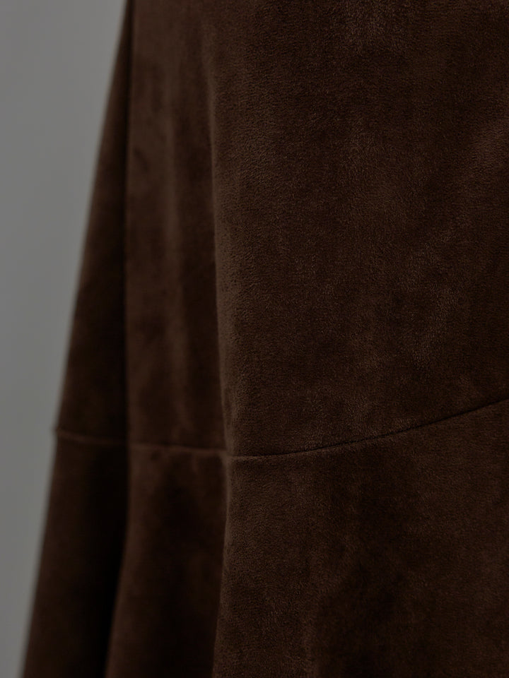 スウェードフレアスカート