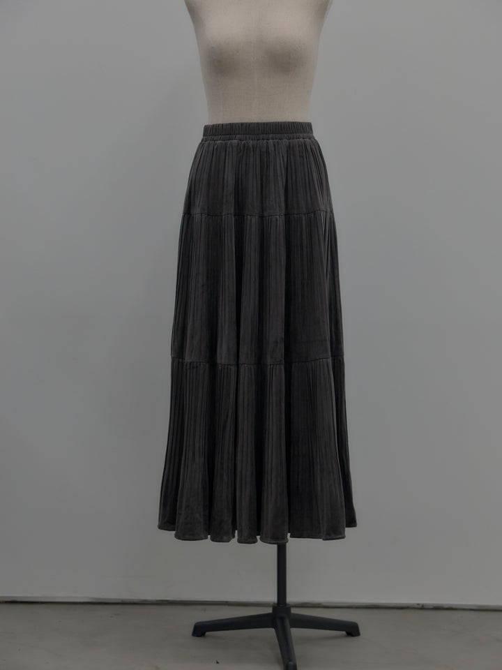 ベロアプリーツティアードスカート