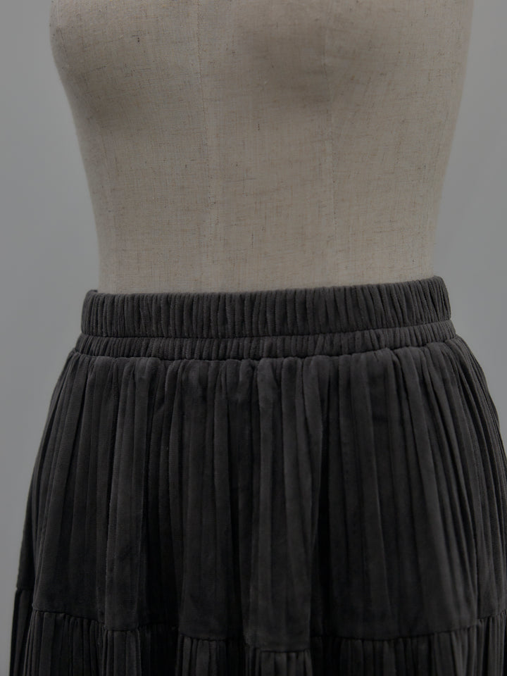ベロアプリーツティアードスカート