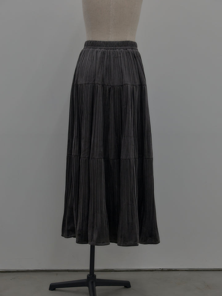 ベロアプリーツティアードスカート