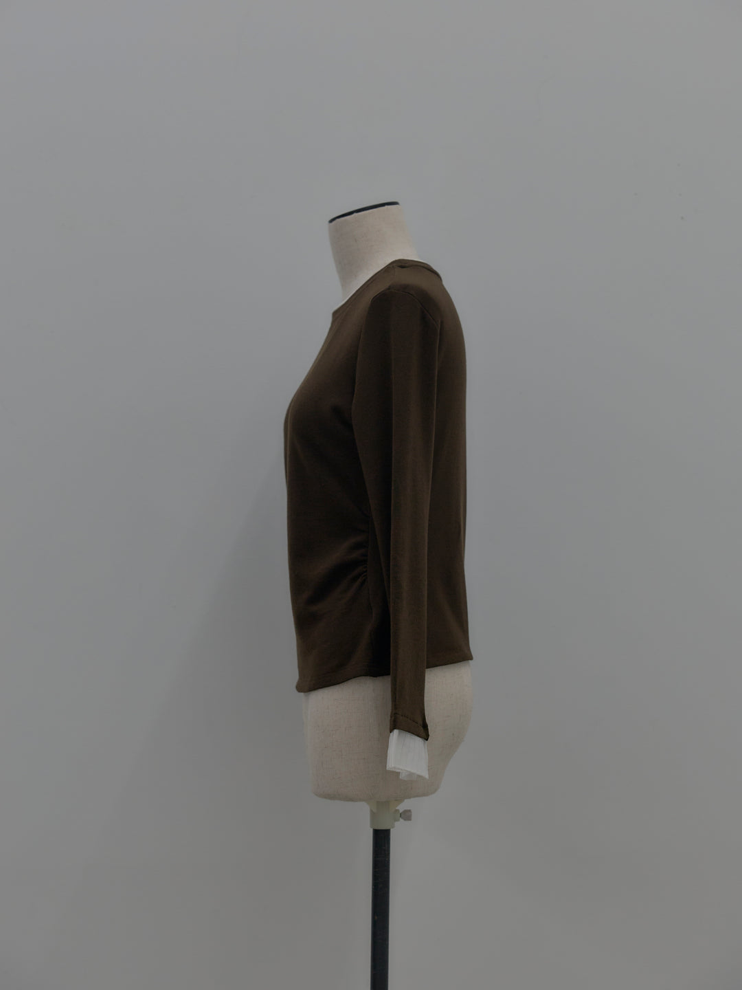 バイカラーデザインカフスストレッチトップス