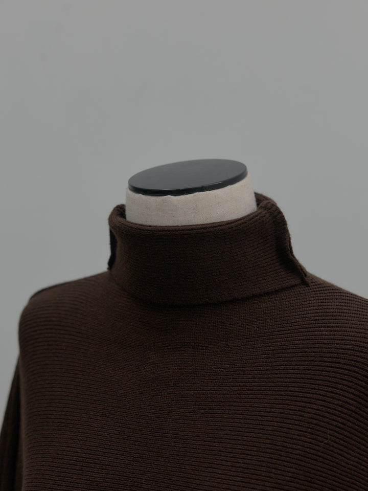 ドルマンハイネックニットトップス