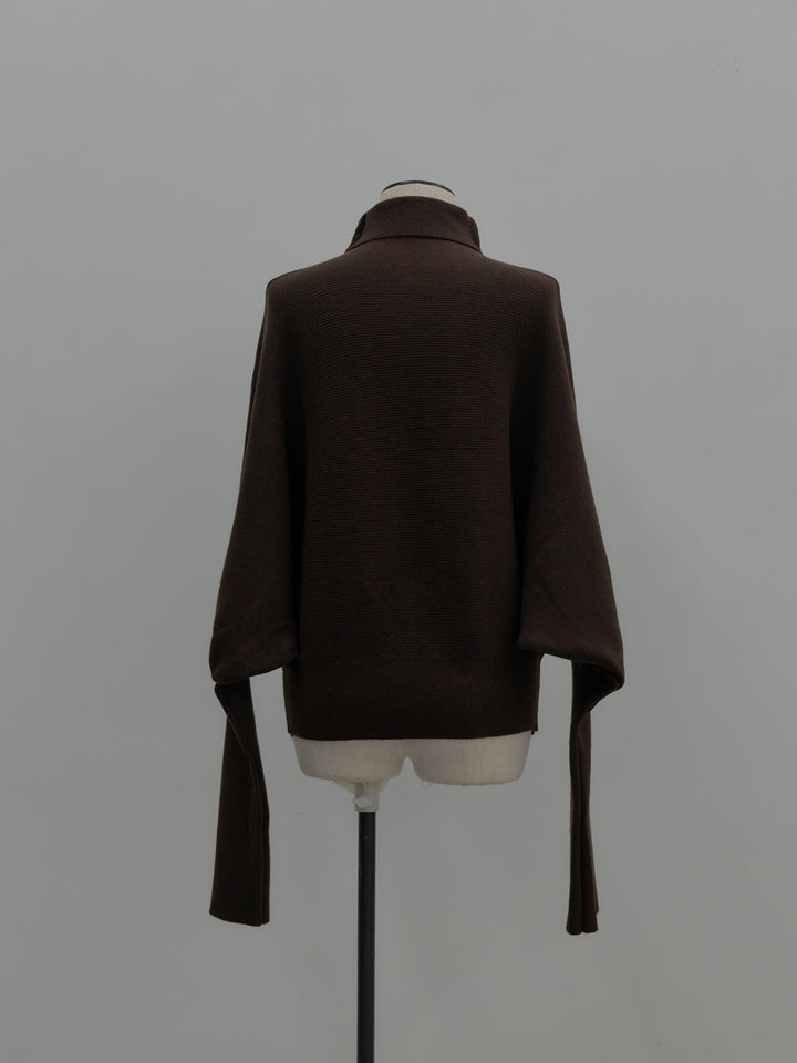 ドルマンハイネックニットトップス